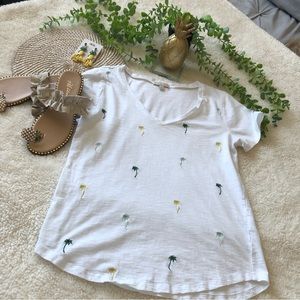 Gianni Bini Embroidered palm tree T-shirt SZ XS